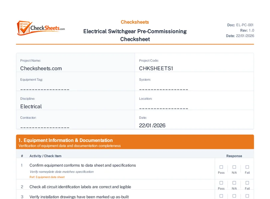 Branded PDF header and commissioning details